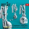 RESKIT RSU48-0546 A-10 Thunderbolt II landing gears (Early & Late) (in flight) with wheels set for HobbyBoss kit (3D Printed) 1/48